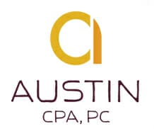stylized letter A and logo for Austin CPA, PC
