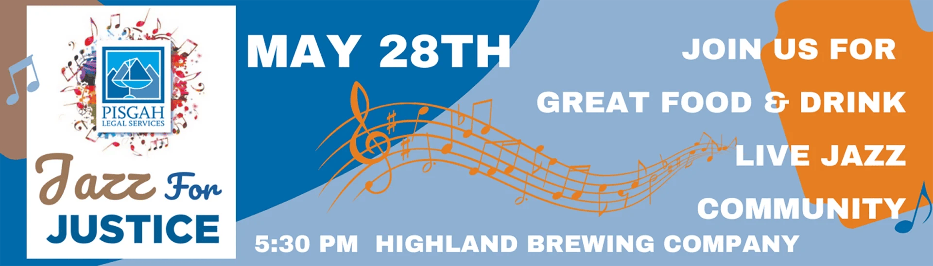 banner advertising a musical program