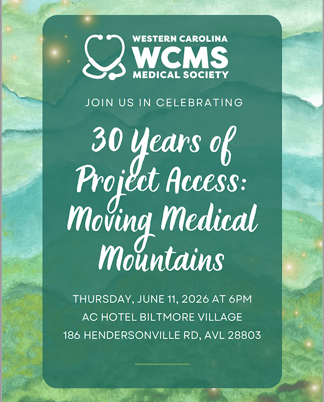 Flyer advertising the 30 Year WCMS Celebration 
